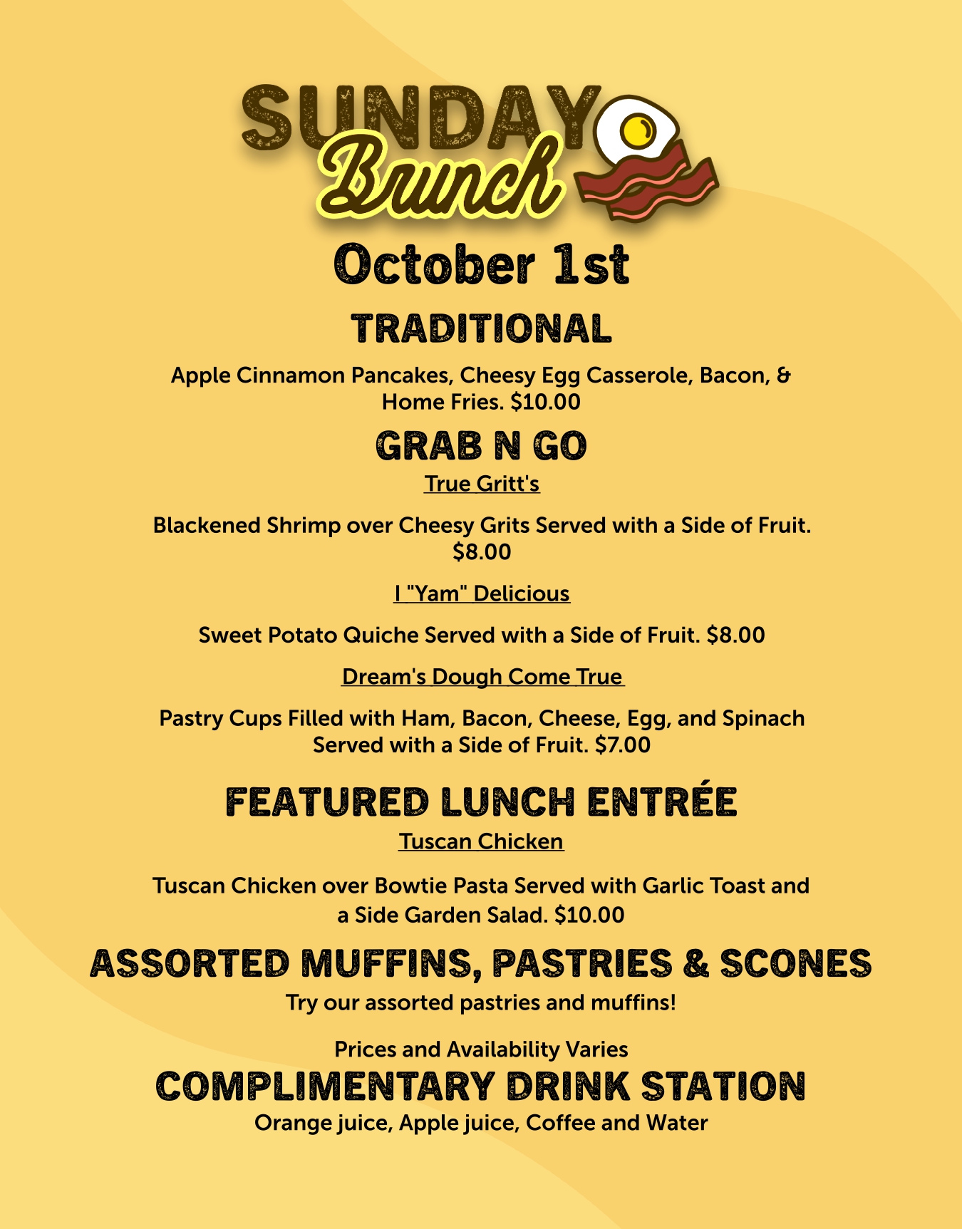 sunday brunch october