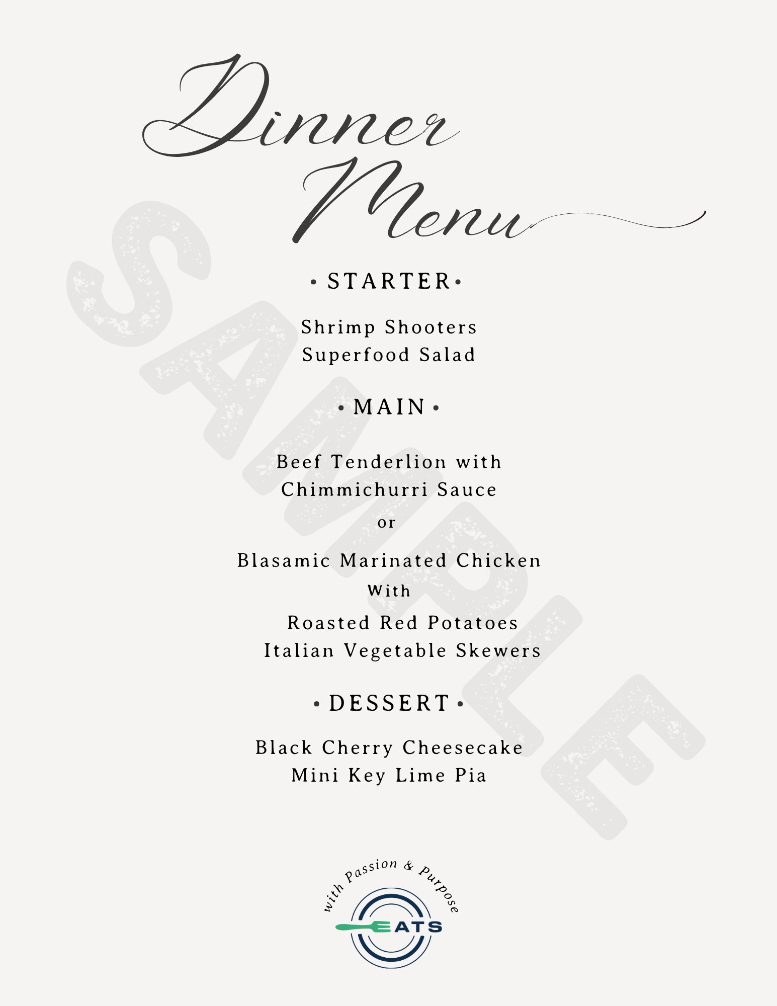 Sample Private Chef Catering Menu (2)